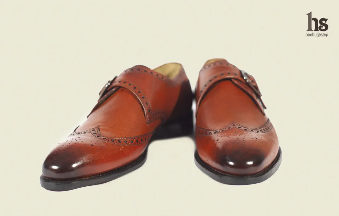 Single Strap Brogue Monk