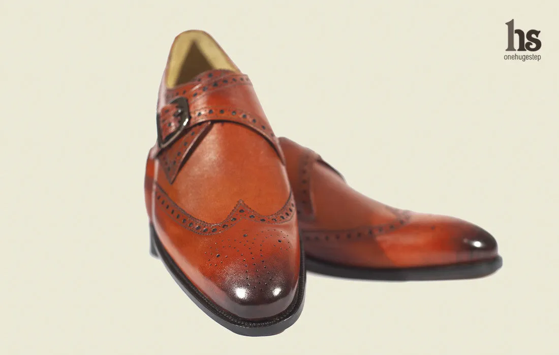 Single Strap Brogue Monk
