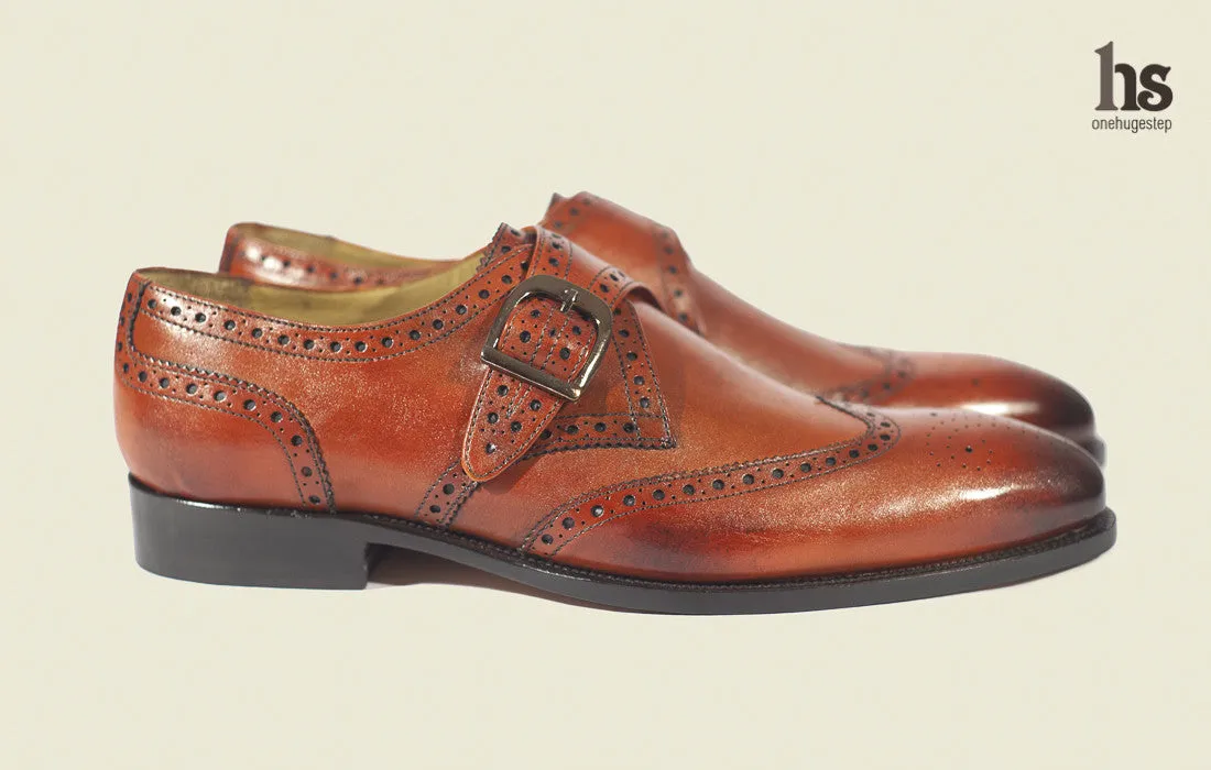 Single Strap Brogue Monk