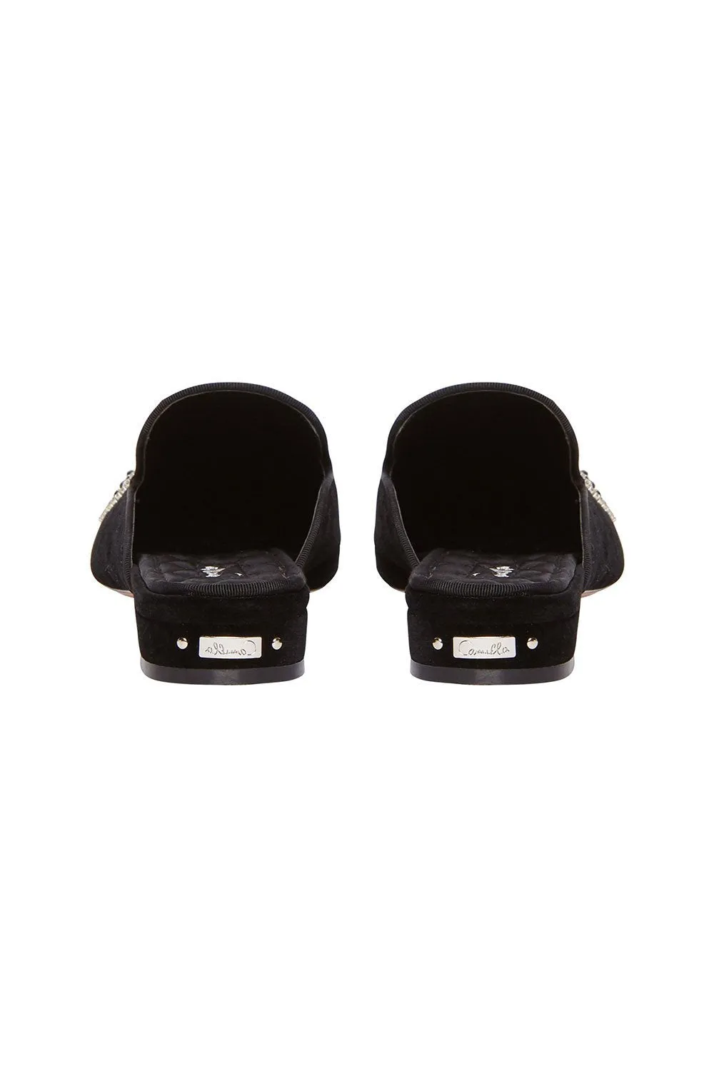 SQUARE TOE SLIPPER BLACK CONTEMPORARY