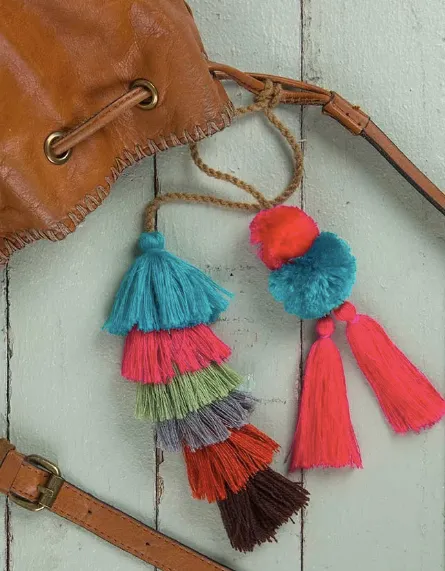 Tassel and Pompom Tie-On