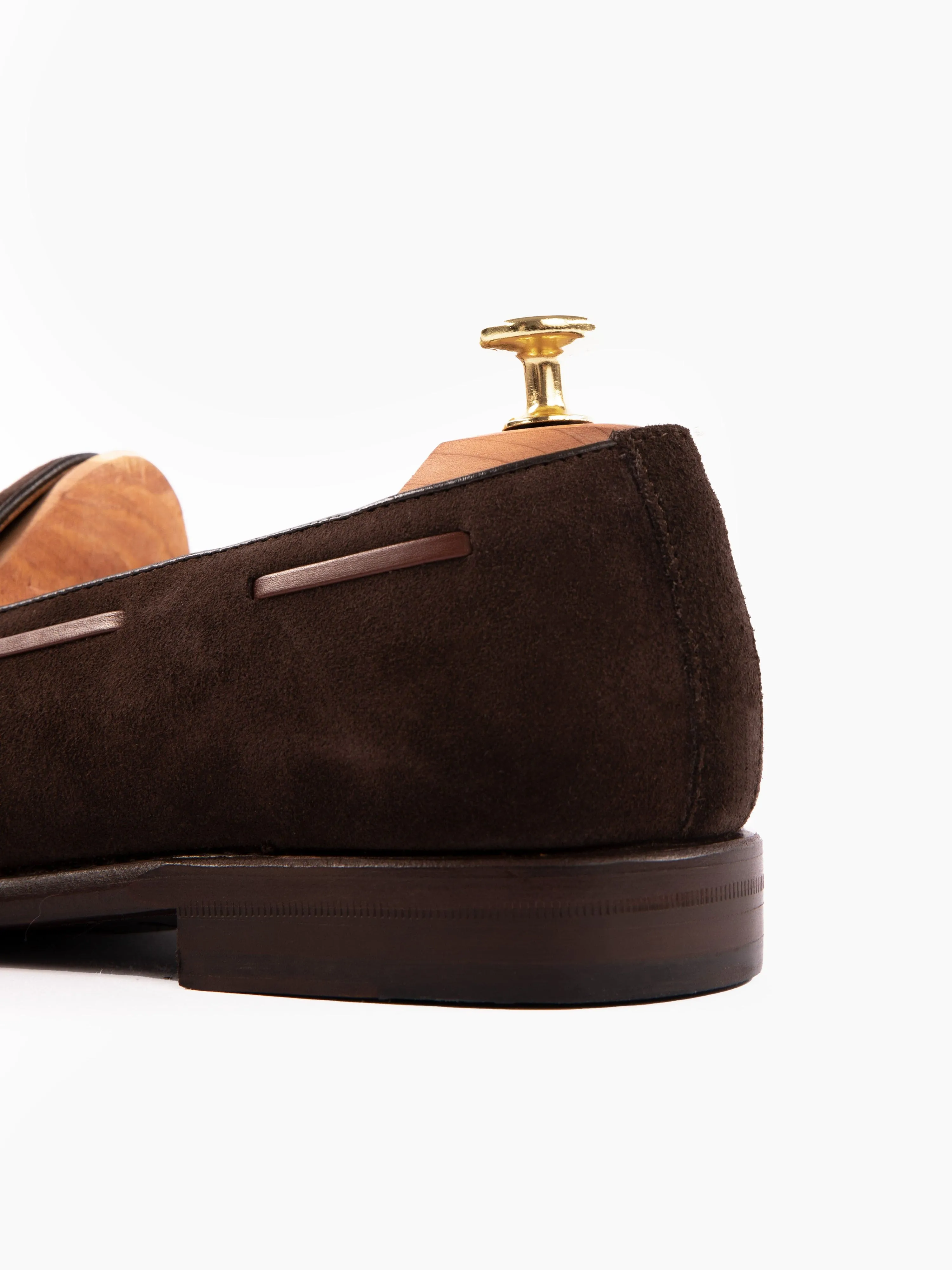 Tassel Loafers Dark Brown Suede