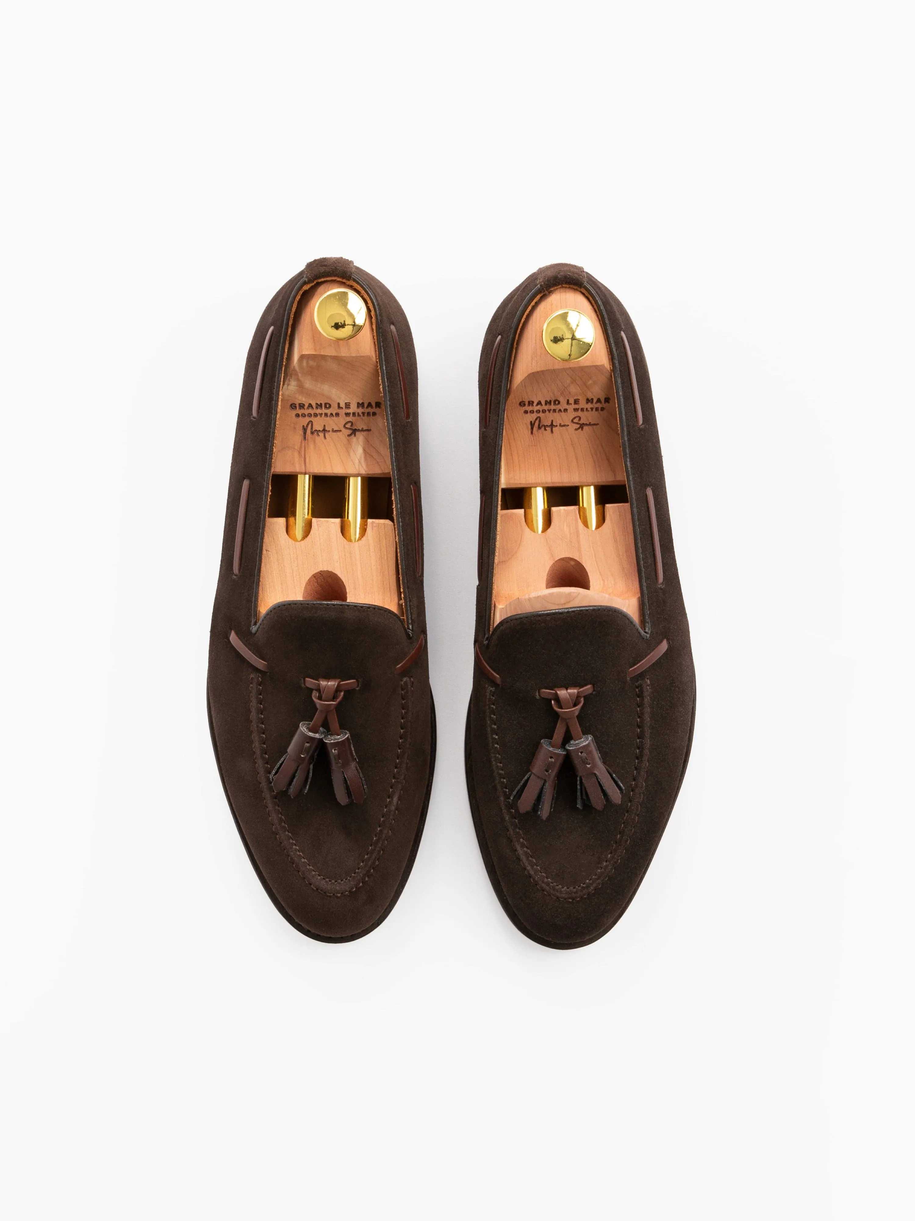Tassel Loafers Dark Brown Suede