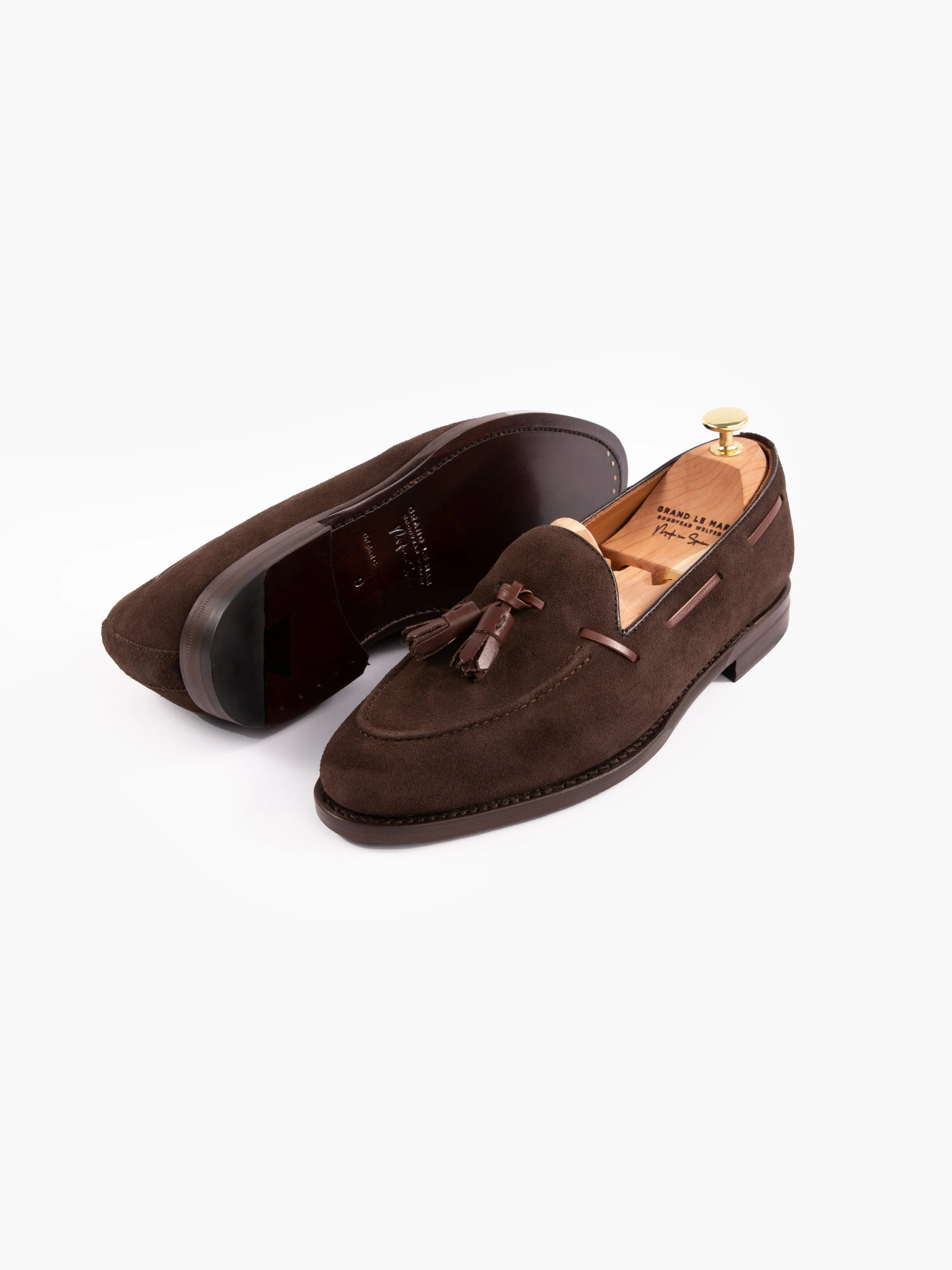 Tassel Loafers Dark Brown Suede