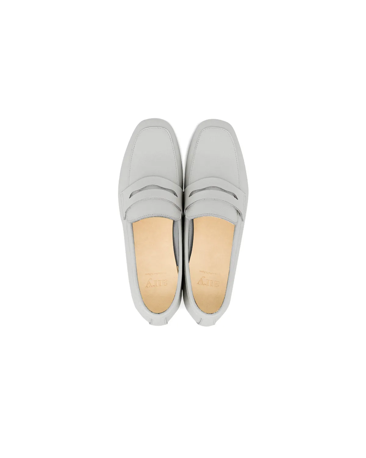 Thea Penny Loafers - Dove Grey