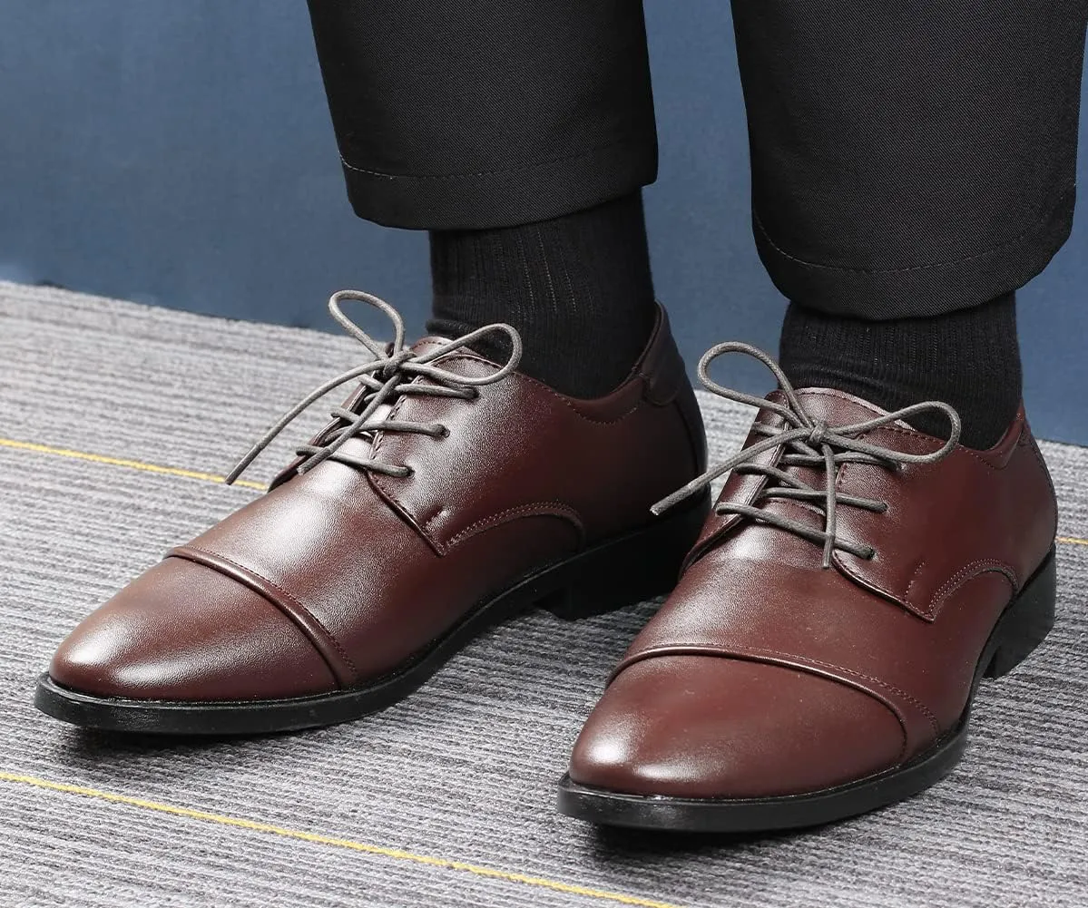 UpUGo Waxed Round Shoe Laces, 3/32" Thin Formal Business Oxford Shoelaces for Men or Women's Dress Shoes