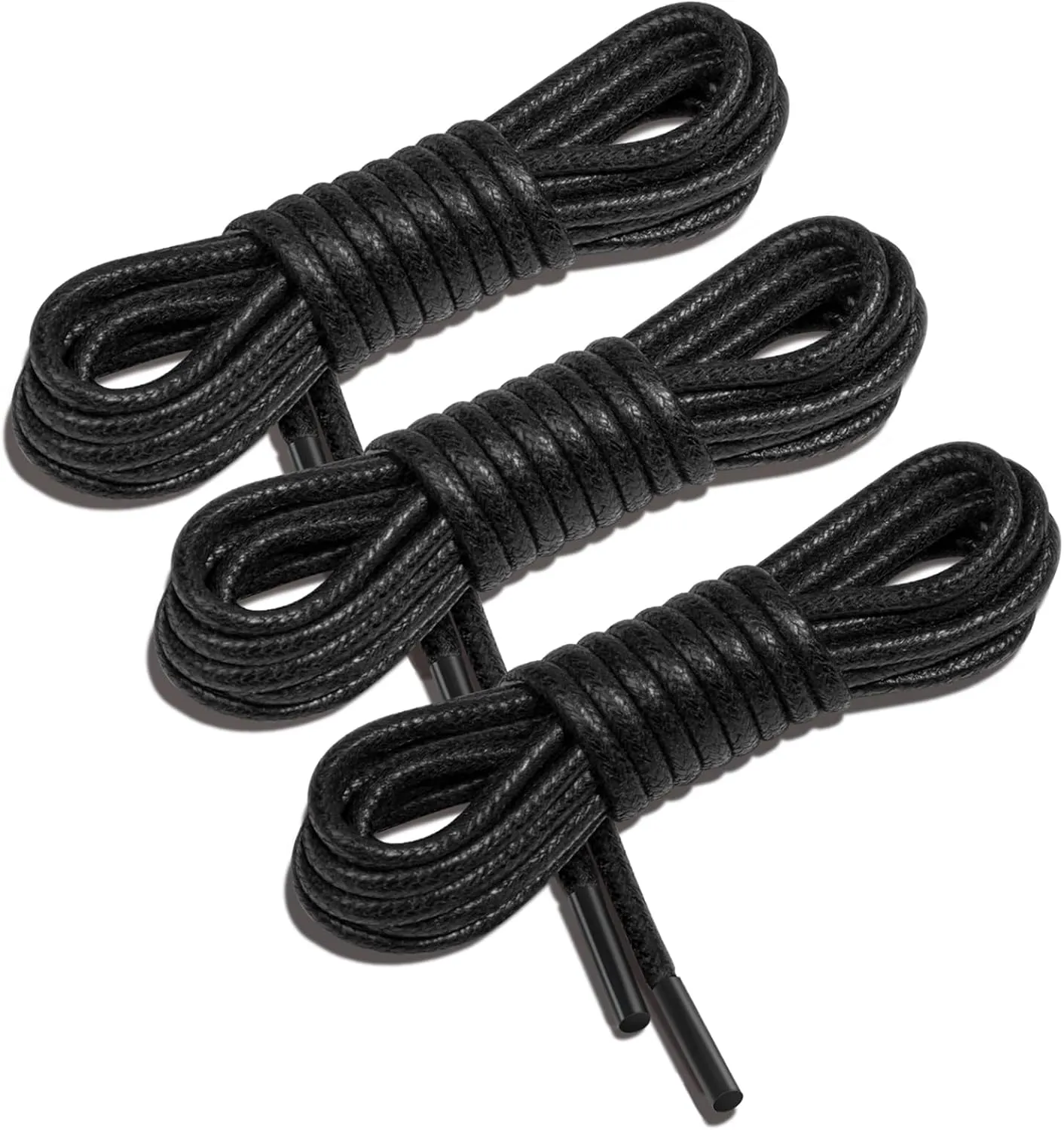 UpUGo Waxed Round Shoe Laces, 3/32" Thin Formal Business Oxford Shoelaces for Men or Women's Dress Shoes