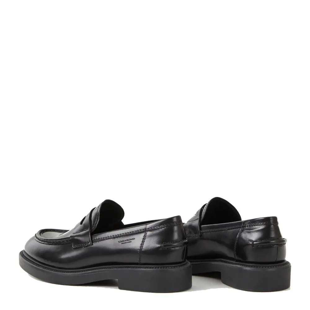 Vagabond Women's Alex W Loafer in Black Polished Leather