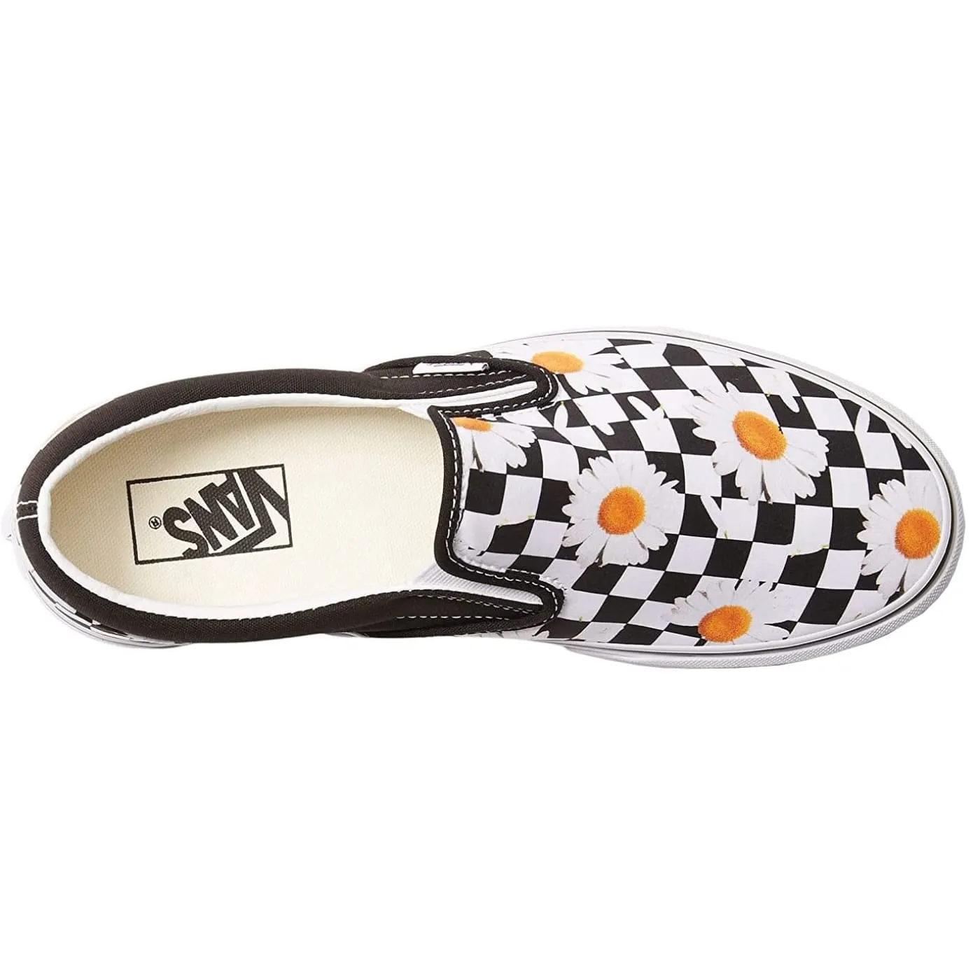 Vans Classic Love Me Love me Not Daisy True White Womens Skate Slip Ons Trainers